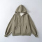 casual slight stretch 12 colors hooded zip-up sweatshirts(size run small)_Black_White_Gray_Dark Gray_Pink_Light Pink_Rose Red_Dark Green