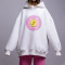 casual non-stretch 4 colors hooded cartoon printing sweatshirts_Black_White