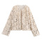 casual non-stretch 3 colors sequin decor crew neck jacket_Black_Pink_Beige