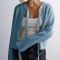 new casual slight stretch 7-color knit lace-up round neck cardigans_Black_Gray_Pink_Red_Sky Blue