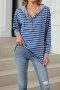 casual plus size slight stretch stripe printing hooded sweatshirts_Black_Gray_Dark Gray_Pink_Green_Blue