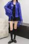 casual non-stretch 5 colors sequin tassels decor jacket_Black_Red_Blue