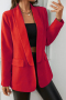 s-xl casual no-stretch 5-color patchwork lapel long sleeve with liner blazers_Black_Red