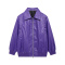 casual non-stretch 15 colors pu solid color zip-up jacket_Black_Red_Rose Red_Green_Dark Green_Blue_Purple