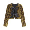 casual non-stretch 5 colors sequin bow-knot decor jacket_Black_Rose Red_Beige_Brown_Gold