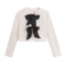 casual non-stretch 5 colors sequin bow-knot decor jacket_Black_Rose Red_Beige