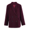 casual non-stretch solid color suit collar loose blazers(size run small)_Black_Rose Red