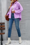 new stylish no-stretch patchwork washed denim 5-color long sleeve jackets_Black_Pink_Red_Orange_Light Purple