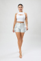 high quality sexy slight stretch orange cutout crop vest(new added colors)_Black_White