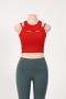 high quality sexy slight stretch orange cutout crop vest(new added colors)_Black_White_Gray_Red