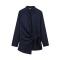 stylish non-stretch 3 colors long sleeve bow blouse(size run small)_Black