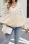 stylish slight stretch cut out knitted 6 colors long sleeve all-match sweater_Black_Gray_Red_Blue_Beige_Khaki 