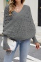 stylish slight stretch cut out knitted 6 colors long sleeve all-match sweater_Black_Gray