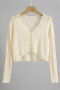 casual slight stretch 6 colors micro see-through thin knitted cardigan_Black_White_Light Pink_Yellow_Sky Blue_Beige