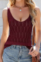 casual slight stretch solid color 7 colors slim fit knit vest_Black_White_Rose Red