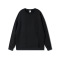 new casual plus-size 14-color slight stretch cotton loose long sleeve sweatshirt_Black