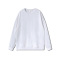 new casual plus-size 14-color slight stretch cotton loose long sleeve sweatshirt_Black_White