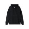casual plus-size slight stretch cotton 16-color long sleeve hooded sweatshirts_Black