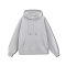 casual plus-size slight stretch cotton 16-color long sleeve hooded sweatshirts_Black_White_Gray