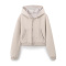 casual non-stretch 4 colors hooded solid color sweatshirts_Black_Pink_Haze Blue_Beige