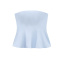 sexy non-stretch tube design 3 colors solid color tank top_White_Pink_Sky Blue