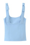 casual non-stretch 5 colors solid color bow decor tank top_Black_White_Pink_Yellow_Sky Blue