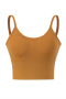 exquisite slight stretch 4 colors v-neck padded tank top(size run small)_Black_White_Deep Yellow
