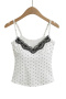 sexy slight stretch 4 colors lace trim padded tank top(size run small)_Black_White