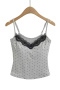 sexy slight stretch 4 colors lace trim padded tank top(size run small)_Black_White_Gray