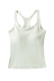 exquisite slight stretch crew neck 9 colors padded tank top(size run small)_Black_White_Gray_Dark Gray_Pink_Light Green