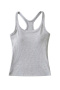 exquisite slight stretch crew neck 9 colors padded tank top(size run small)_Black_White_Gray_Dark Gray