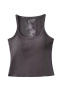 sexy slight stretch crew neck stitching lace padded tank top(size run small)_Black_White_Gray_Dark Gray