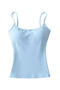 casual slight stretch 9 colors solid color padded tank top(size run small)_Black_White_Gray_Dark Gray_Pink_Rose Red_Yellow_Sky Blue