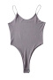 casual slight stretch 4 colors sling bodysuit(size run small)_Black_White_Gray