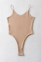 casual slight stretch 4 colors sling bodysuit(size run small)_Black_White_Gray_Khaki
