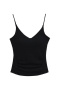 casual stretch solid color slim fit with padded pleated vest size run small_Black