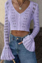 casual slight stretch solid color slim fit crop knitted sweater_White_Rose Red_Yellow_Blue_Light Purple