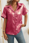 casual plus size non-stretch 7 colors lapel button blouses_Black_Light Pink_Magenta