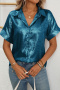 casual plus size non-stretch 7 colors lapel button blouses_Black_Light Pink_Magenta_Sky Blue_Haze Blue_Dark Blue