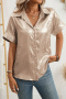 casual plus size non-stretch 7 colors lapel button blouses_Black_Light Pink_Magenta_Sky Blue_Haze Blue_Dark Blue_Champagne