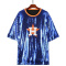 casual non-stretch letter pentagram pattern sequin decor crew neck t-shirts_Orange_Blue
