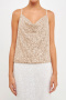 exquisite non-stretch 3-colors solid color sling sequined vest_Black_Silver_Champagne