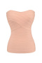 casual high stretch 6-colors tube-top tight with zip-up vest size run small_Black_White_Light Pink_Orange