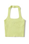 casual high stretch 6-colors knitted halter neck tight vest size run small_Black_White_Magenta_Light Green