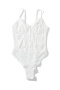 sexy slight stretch see-through mesh lace splicing sling bodysuit size run small_Black_White