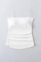 sexy slight stretch 7colors solid color shirring padded tank top(size run small)_Black_White