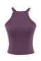 casual slight stretch 7 colors crew neck padded tank top(size run small)_Black_Pink_Yellow_Sky Blue_Dark Blue_Purple