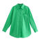 casual non-stretch 11 colors lapel button blouses(size run small)_Black_White_Gray_Pink_Magenta_Orange_Green