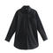 casual non-stretch 11 colors lapel button blouses(size run small)_Black