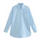 casual non-stretch 11 colors lapel button blouses(size run small)_Black_White_Gray_Pink_Magenta_Orange_Green_Dark Green_Sky Blue